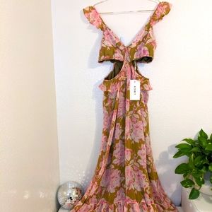 Katerina Floral Cutout Midi Dress LIKELY